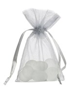 organza zakje zilver 10 x 15 cm. 10 stuks