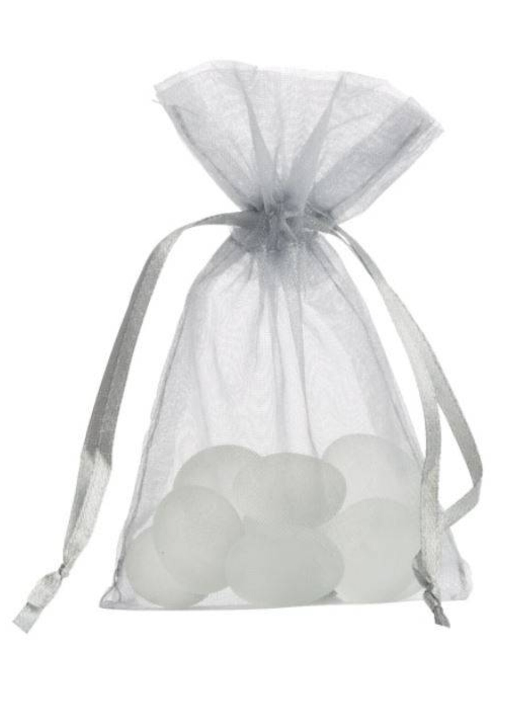 organza zakje zilver 10 x 15 cm. 10 stuks