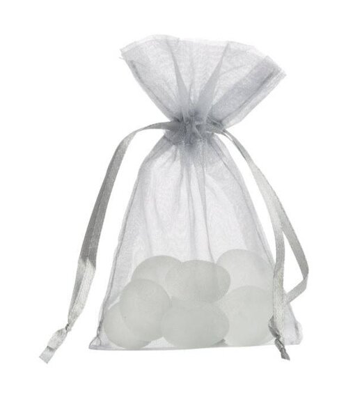 organza zakje zilver 10 x 15 cm. 10 stuks