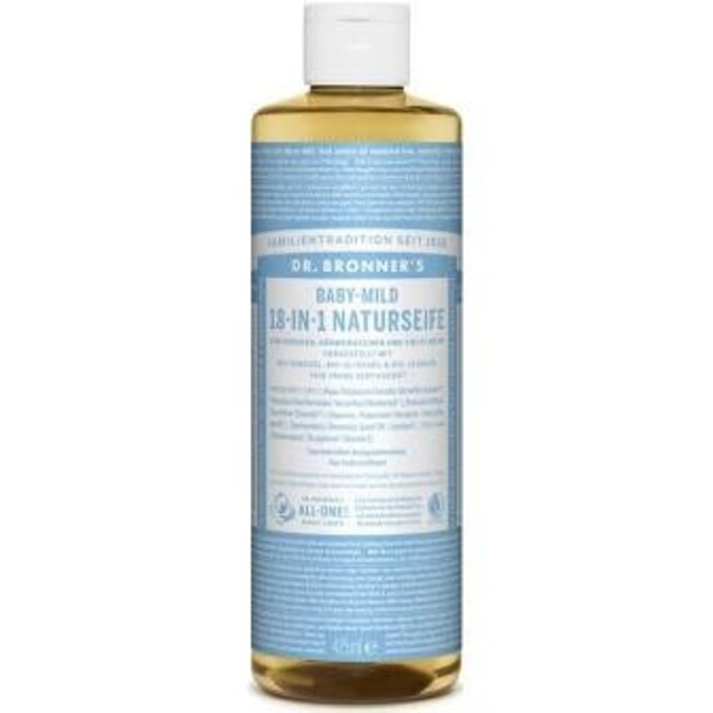 Dr.Bronner's vloeibare zeep babymild 475 ml.