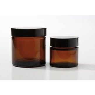 glazen pot bruin 50 ml.