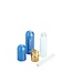 glas/aluminium inhalator blauw metallic