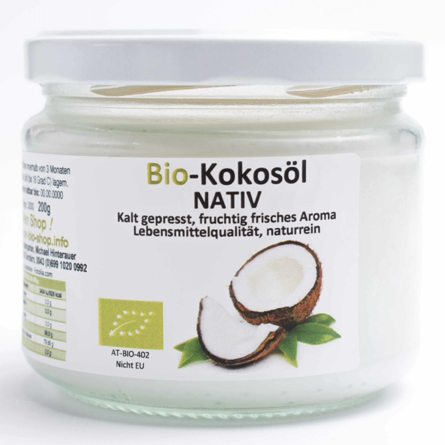 Kokosolie/kokosöl - BIO - (nativ) 200 gram
