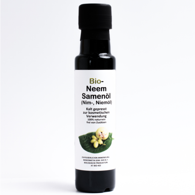 Neemolie (neemöl) koudgeperst biologisch, 100 ml.