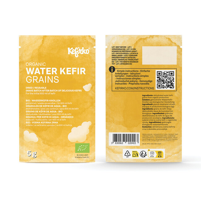 Biologische waterkefir kristallen - gedroogd