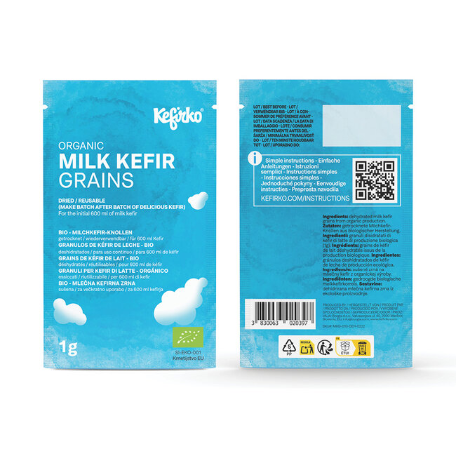 Biologische melkkefir korrels - gedroogd