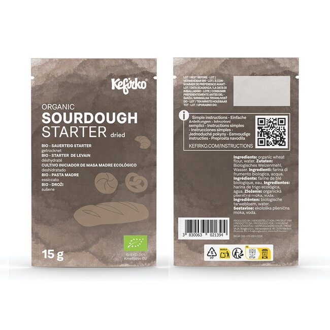 Biologische zuurdesem starter (gedroogd)