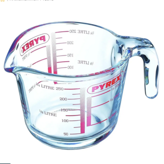 Pyrex maatbeker glas 250 ml.