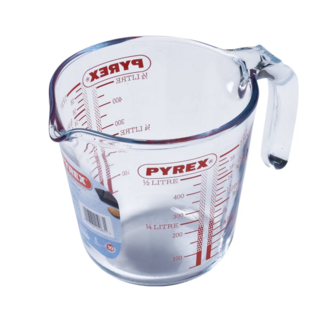 Pyrex maatbeker glas 500 ml.