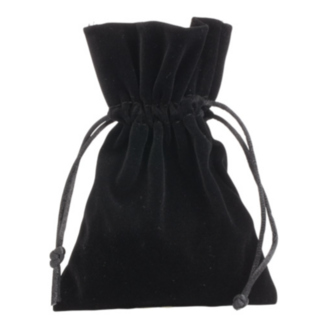 Fluwelen zakjes  zwart 10 x15, 10 stuks