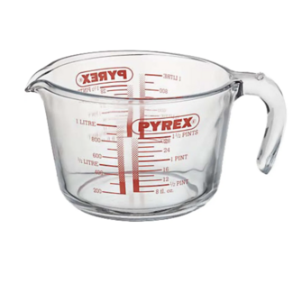 Pyrex maatbeker glas 1 liter