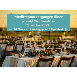Rineke Dijkinga Meditterraan 6-gangen diner op Heerlijk Westerwolds Land