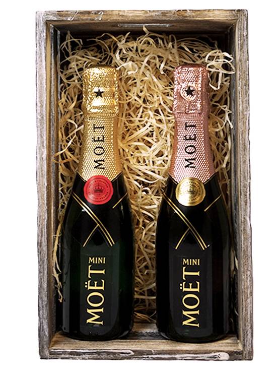 Moët & Chandon Piccolo Geschenkset - 2 x Champagne in Club Champagne