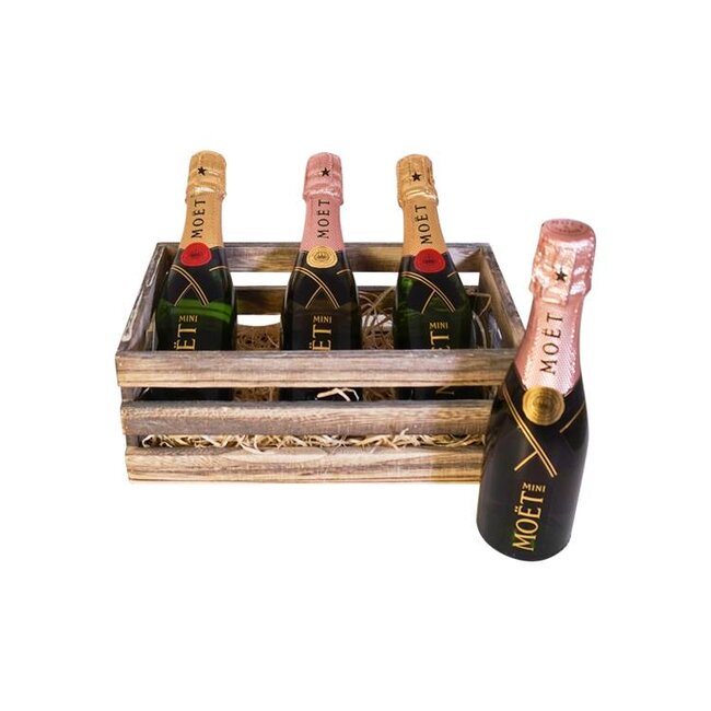 Moët & Chandon Geschenkkratje 2x Mini Brut & 1x Rosé (3x20CL)
