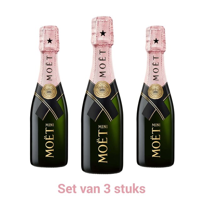 Moët & Chandon Impérial Brut Rosé Piccolo set 3x20CL