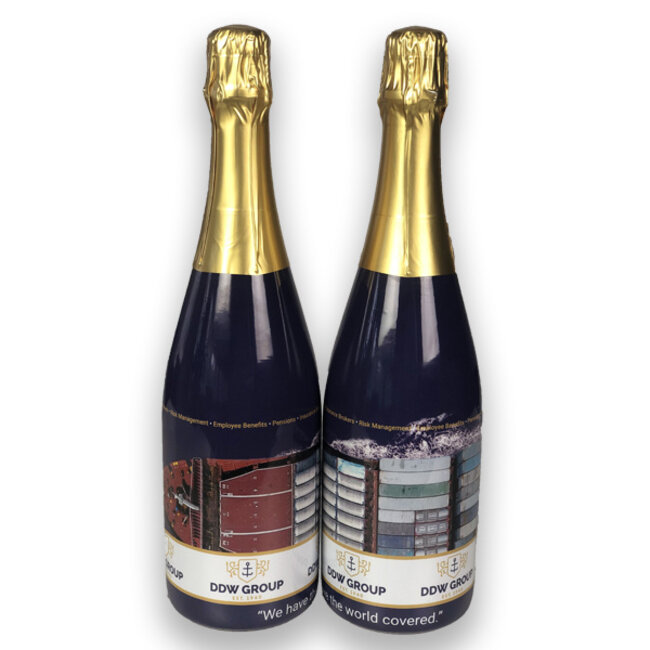 Bedrukte champagne