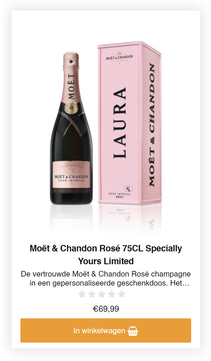 Moet & chandon Rosé specially yours