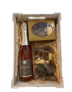 Eric Legrand Champagne Rosé 37,5cl met Luxe Bonbon  & Chocolade