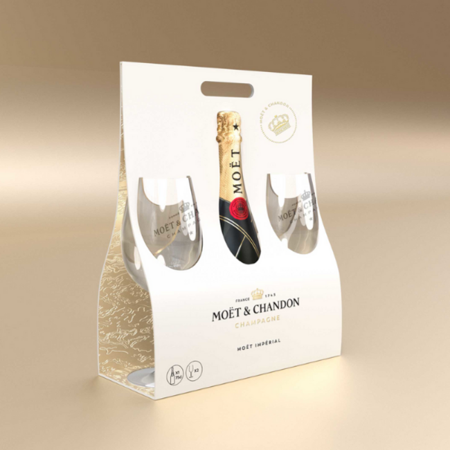 Moët & Chandon Imperial Brut 75CL met 2 Glazen