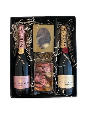 Moët & Chandon Champagne Brut 75CL & Rosé 75CL Valentijnspakket met Chocolade