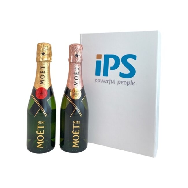 Moët & Chandon Gepersonaliseerde doos met 2 Impérial Champagnes Brut / Rosé 20CL