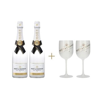 Moët & Chandon Combi Deal: 2 x Moët Ice (Rosé) met 2 gratis glazen