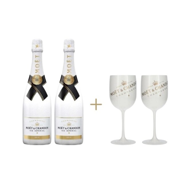 Moët & Chandon Combi Deal: 2 x Moët Ice (Rosé) met 2 gratis glazen