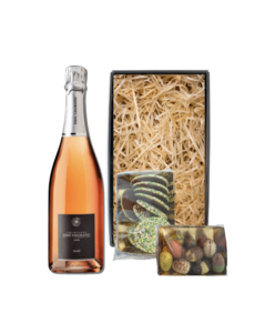 Eric Legrand Paaspakket Champagne Rosé 75cl met Luxe Paaschocolade  & Paasflikken