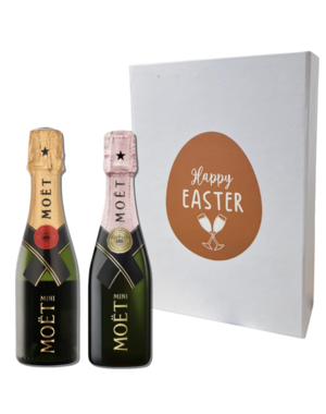 Moët & Chandon Piccolo 1x Rosé 20cl 1x Brut 20cl Paasgeschenkdoos