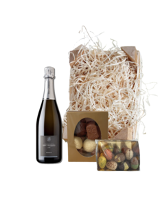 Eric Legrand Paaspakket Champagne Brut 37,5CL met Luxe Paaschocolade en Bonbons