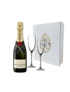 Moët & Chandon Brut 75cl met 2 flutes Paasgeschenk doos