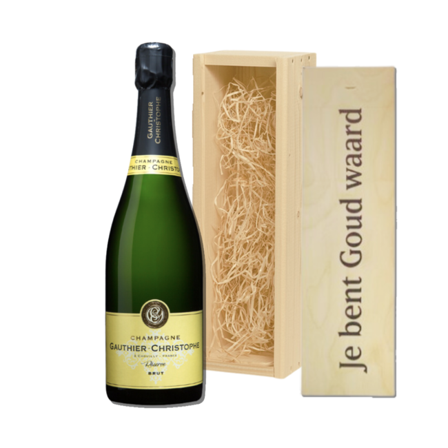 Gepersonaliseerde kist met Champagne