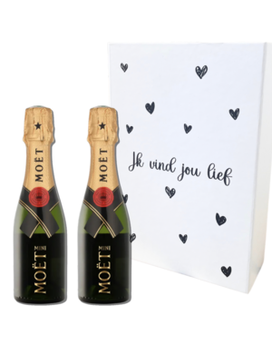 Moët & Chandon Gepersonaliseerde doos met 2 Impérial Champagnes Brut / Rosé 20CL