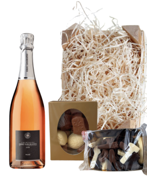 Eric Legrand Champagne Rosé 37,5cl met Luxe Bonbon  & Chocolade