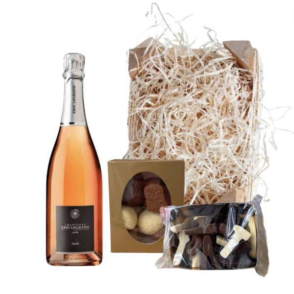 Eric Legrand Champagne Rosé 37,5cl met Luxe Bonbon  & Chocolade