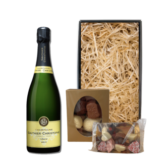 Gauthier-Christophe Brut Reserve 75CL Valentijnspakket met Chocolade