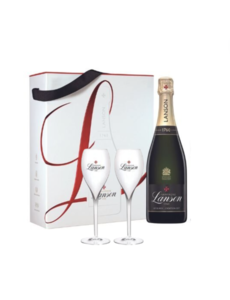 Lanson Le Black Label Brut 75cl met 2 Glazen in Giftpack