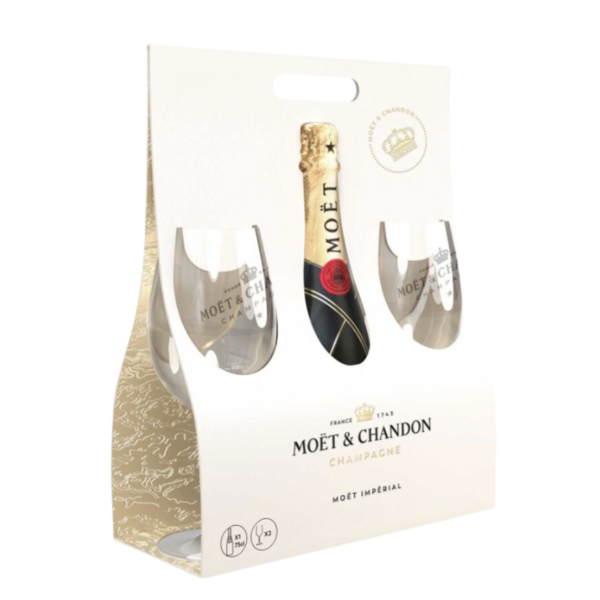 Moët & Chandon Imperial Brut 75CL met 2 Glazen