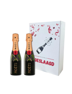 Moët & Chandon Geslaagd doos met 2 Impérial Champagnes Brut / Rosé 20CL