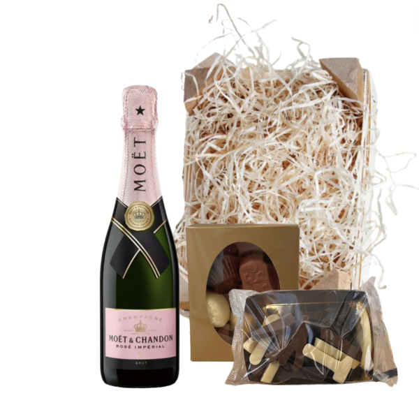 Moët & Chandon Champagne Rosé 37,5cl met Luxe Bonbon  & Chocolade