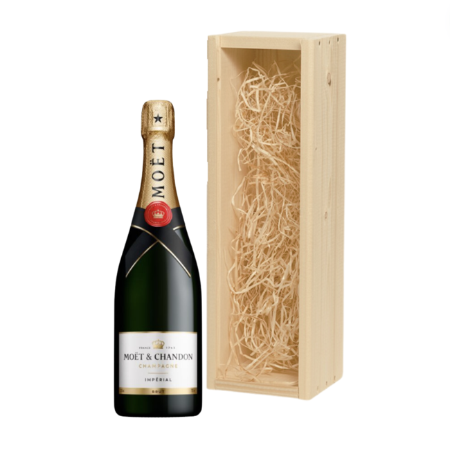 Moët & Chandon Impérial Brut in Houten Kistje 37,5CL