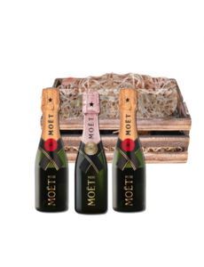 Moët & Chandon Geschenkkratje 2x Mini Brut & 1x Rosé (3x20CL)