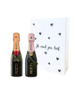 Moët & Chandon "Ik vind jou Lief" Piccolo 1x Rosé 20cl 1x Brut 20cl geschenkdoos