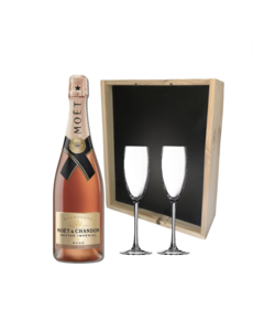 Moët & Chandon Nectar Impérial Rosé in Geschenkkist + 2 flutes 75CL