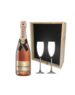 Moët & Chandon Nectar Impérial Rosé in Geschenkkist + 2 flutes 75CL