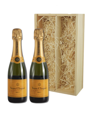 Veuve Clicquot  Geschenkset Houten Kist 2x37,5CL