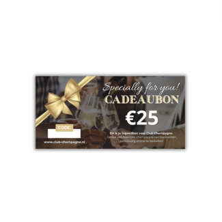Club Champagne Cadeaubon €25