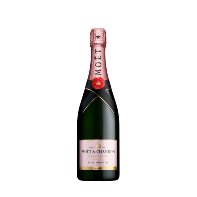 Moët & Chandon Impérial Rosé in Geschenkkist + 2 flutes 75CL