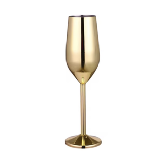 RVS champagneglas goud