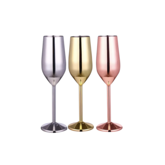 RVS champagneglazen set 3 stuks